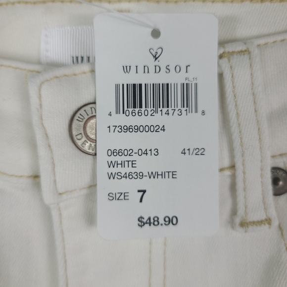 NWT Women's Windsor White Robyn High Rise Crop Flare Denim Jeans Sz 7 MSRP $49 - Picture 5 of 9